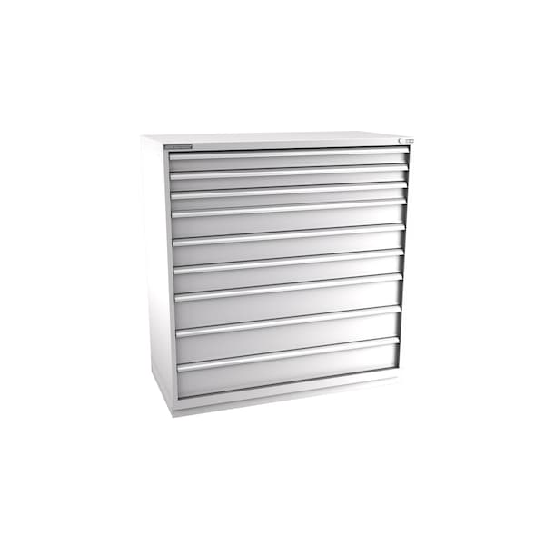 Champion Tool Storage Modular Drawer Cabinet, 9 Drawer, Light Gray, Steel, 56-1/2 in W x 28-1/2 in D x 59-1/2 in H D27000901ILCFTB-LG - main